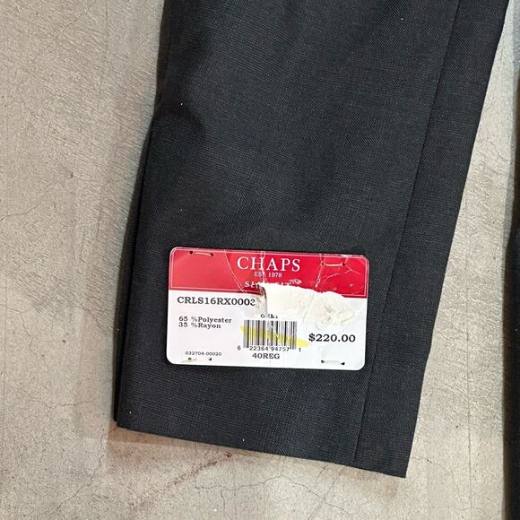 NWT CHAPS Men's Slim Fit 40R Gray Polyester Blend Blazer Sport Coat Jacket - Picture 11 of 16